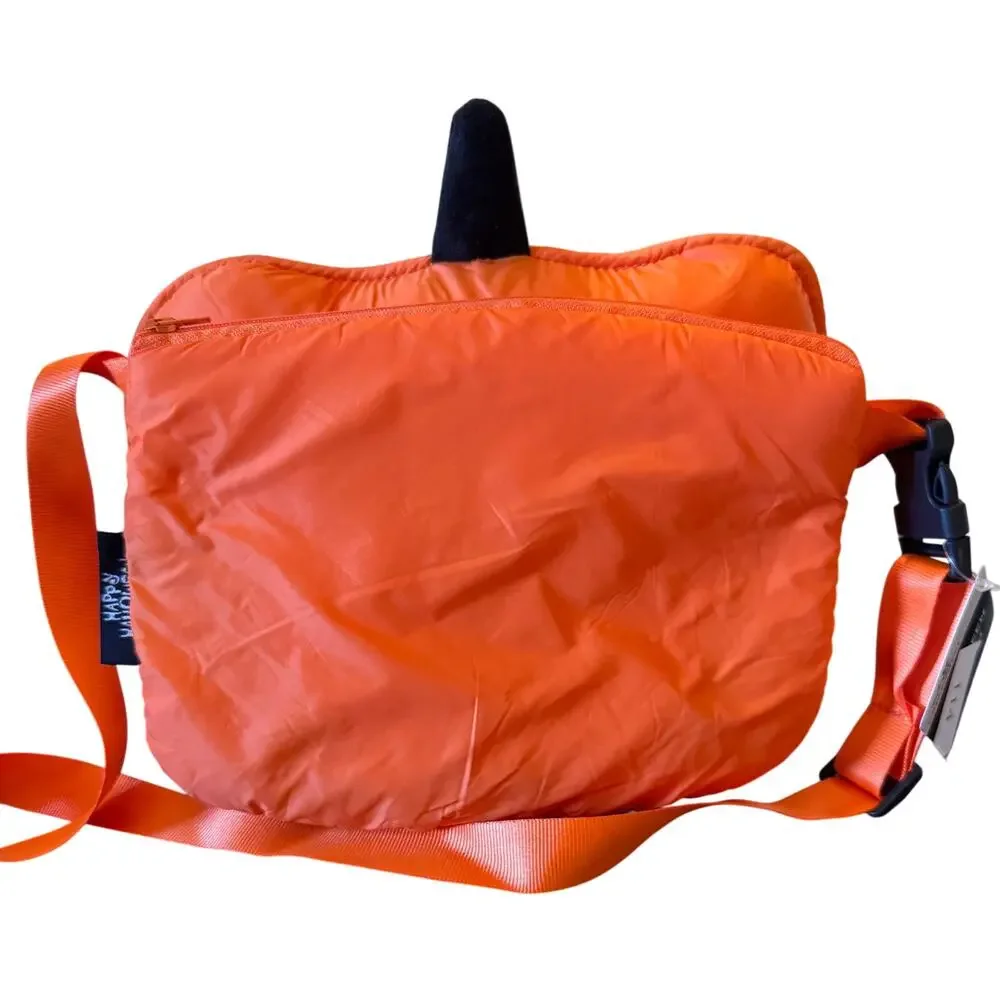 Way to celebrate plush jack-o’-lantern zippered Halloween treat bag fanny pack